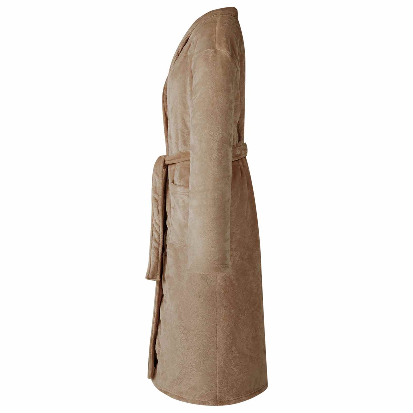 Badjas zonder Kap Kameel s Flanel is nu te koop bij PeponiXL, paradijselijk wonen!