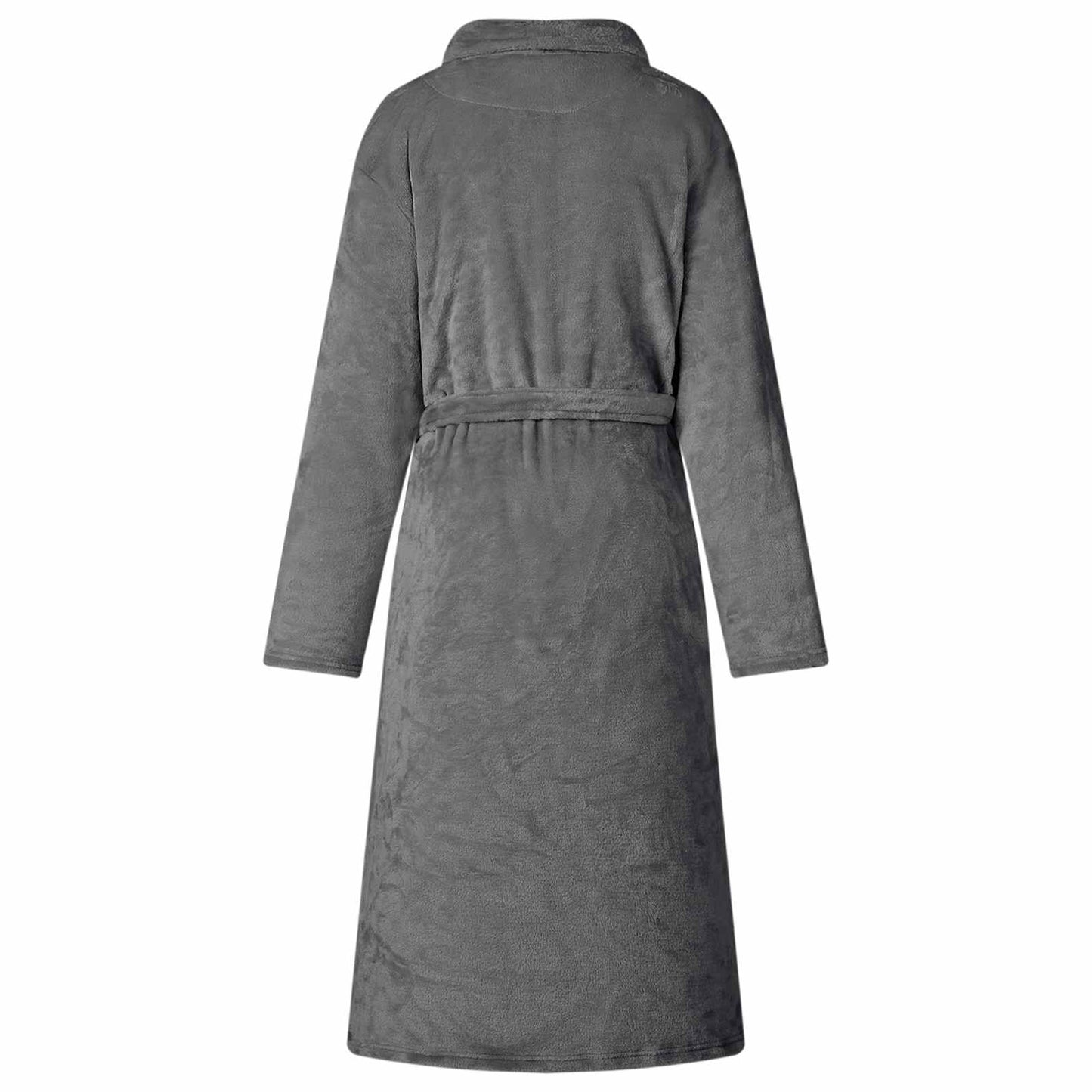 Badjas zonder Kap Donkergrijs s Flanel is nu te koop bij PeponiXL, paradijselijk wonen!