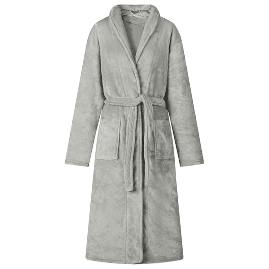 Badjas zonder Kap Grijs s Flanel is nu te koop bij PeponiXL, paradijselijk wonen!