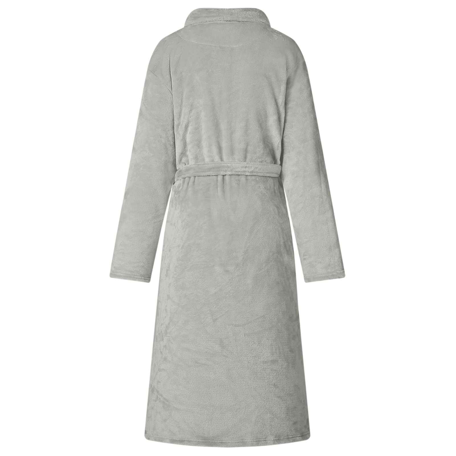 Badjas zonder Kap Grijs xxl Flanel is nu te koop bij PeponiXL, paradijselijk wonen!