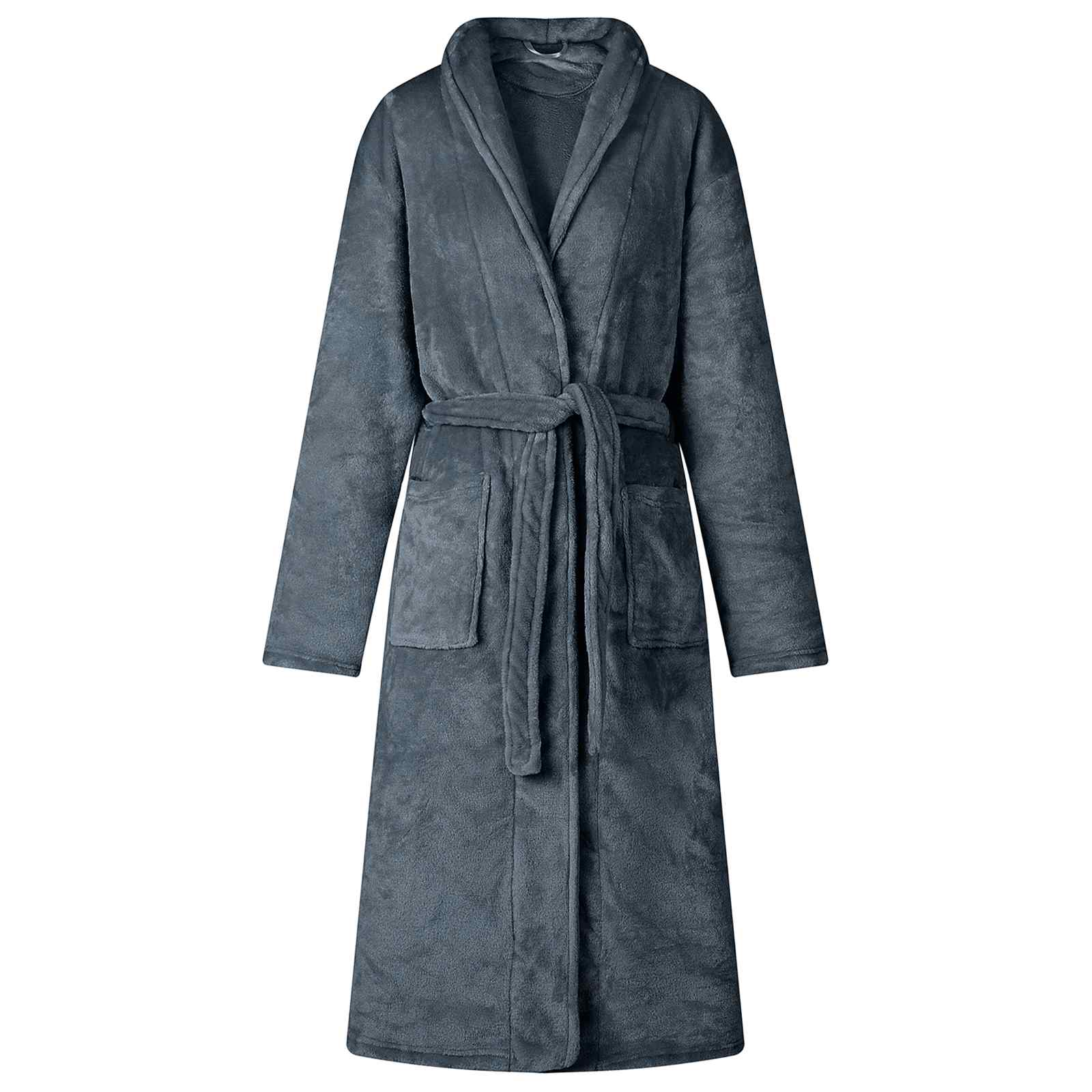 Badjas zonder Kap Marineblauw s Flanel is nu te koop bij PeponiXL, paradijselijk wonen!