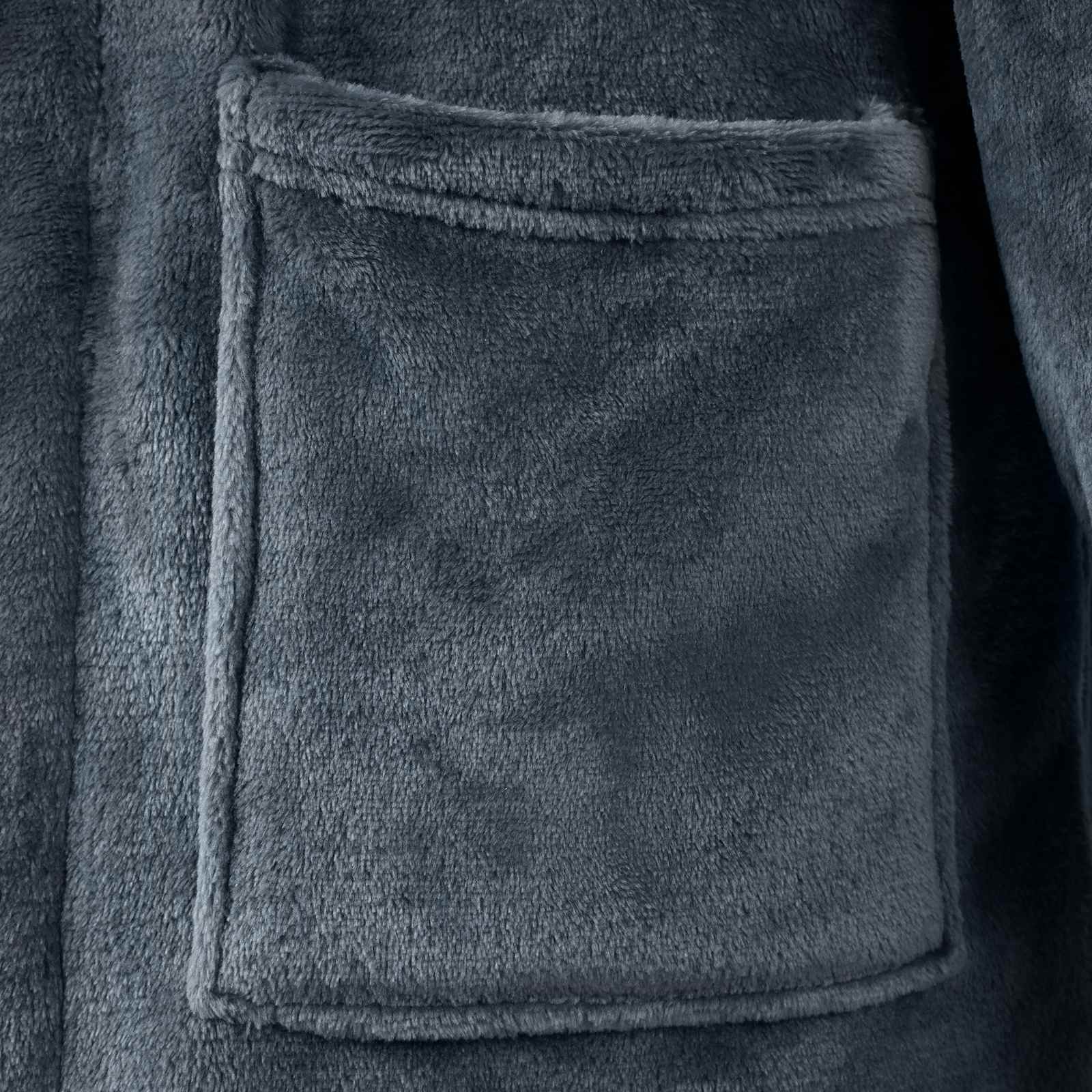 Badjas zonder Kap Marineblauw l Flanel is nu te koop bij PeponiXL, paradijselijk wonen!
