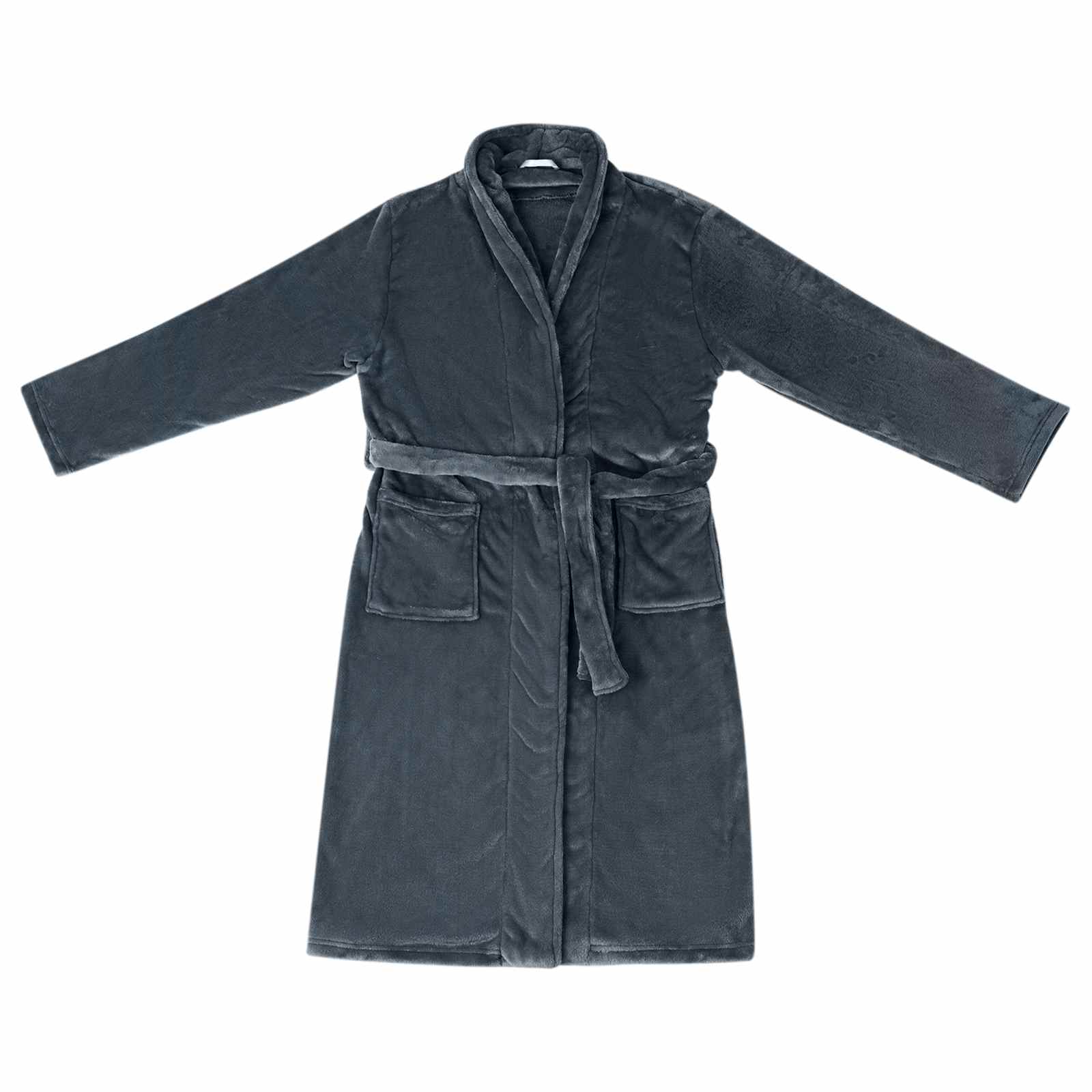 Badjas zonder Kap Marineblauw xxl Flanel is nu te koop bij PeponiXL, paradijselijk wonen!