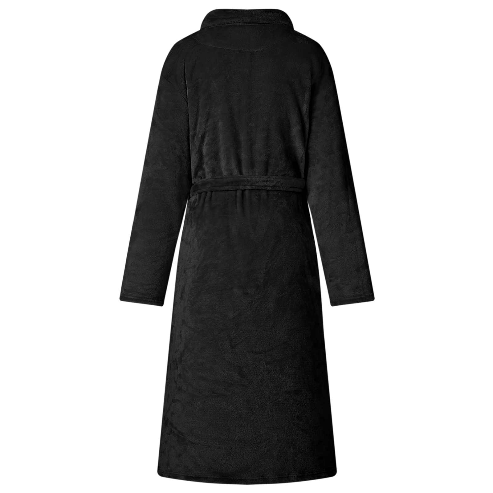 Badjas zonder Kap Zwart xxxl Flanel is nu te koop bij PeponiXL, paradijselijk wonen!