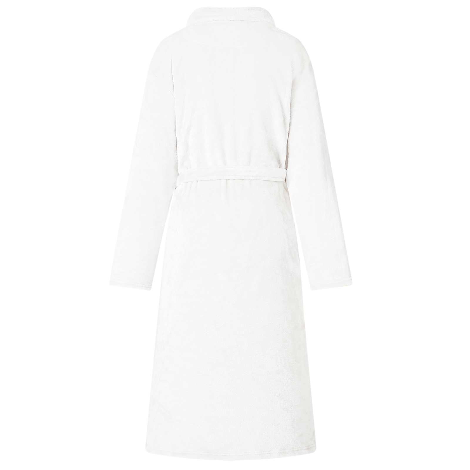 Badjas zonder Kap Wit s Flanel is nu te koop bij PeponiXL, paradijselijk wonen!