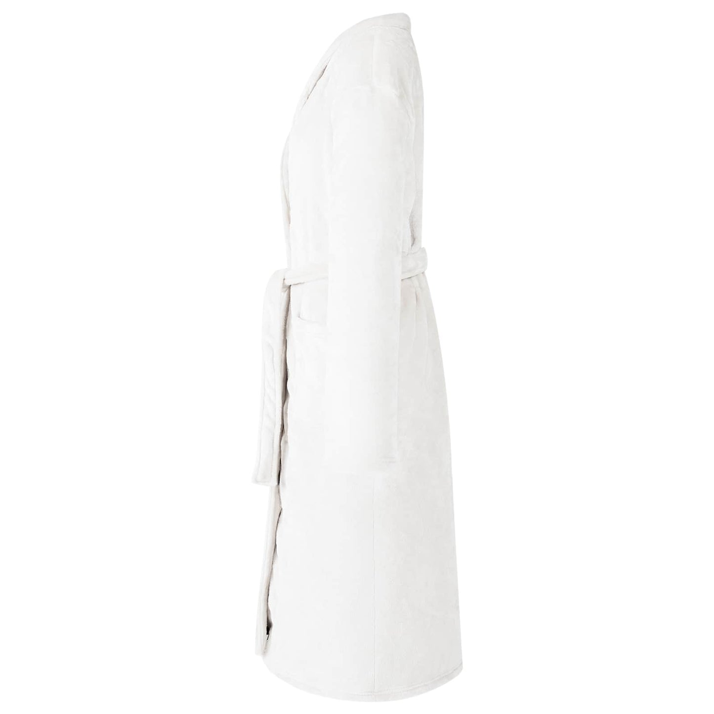 Badjas zonder Kap Wit s Flanel is nu te koop bij PeponiXL, paradijselijk wonen!