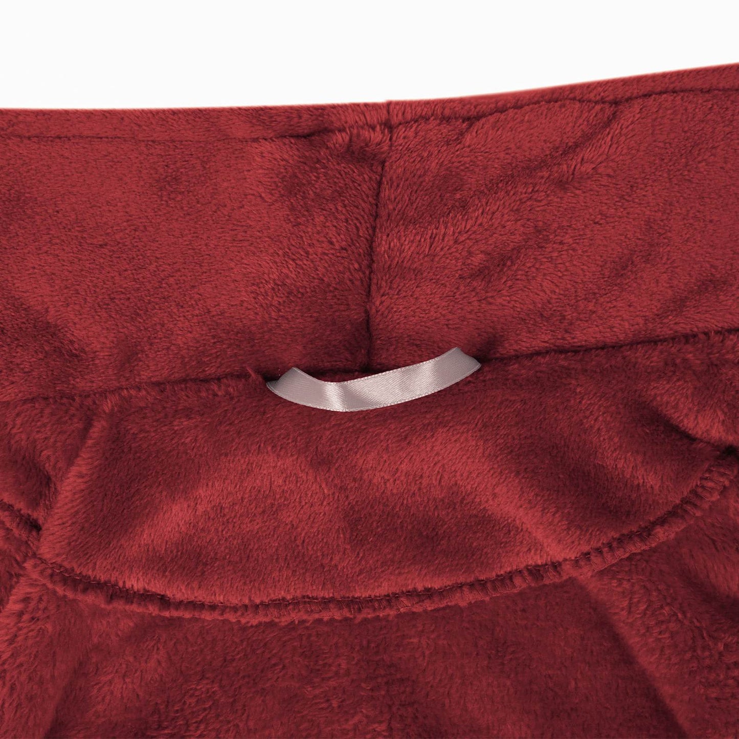 Badjas zonder Kap Bordeaux Rood l Flanel is nu te koop bij PeponiXL, paradijselijk wonen!