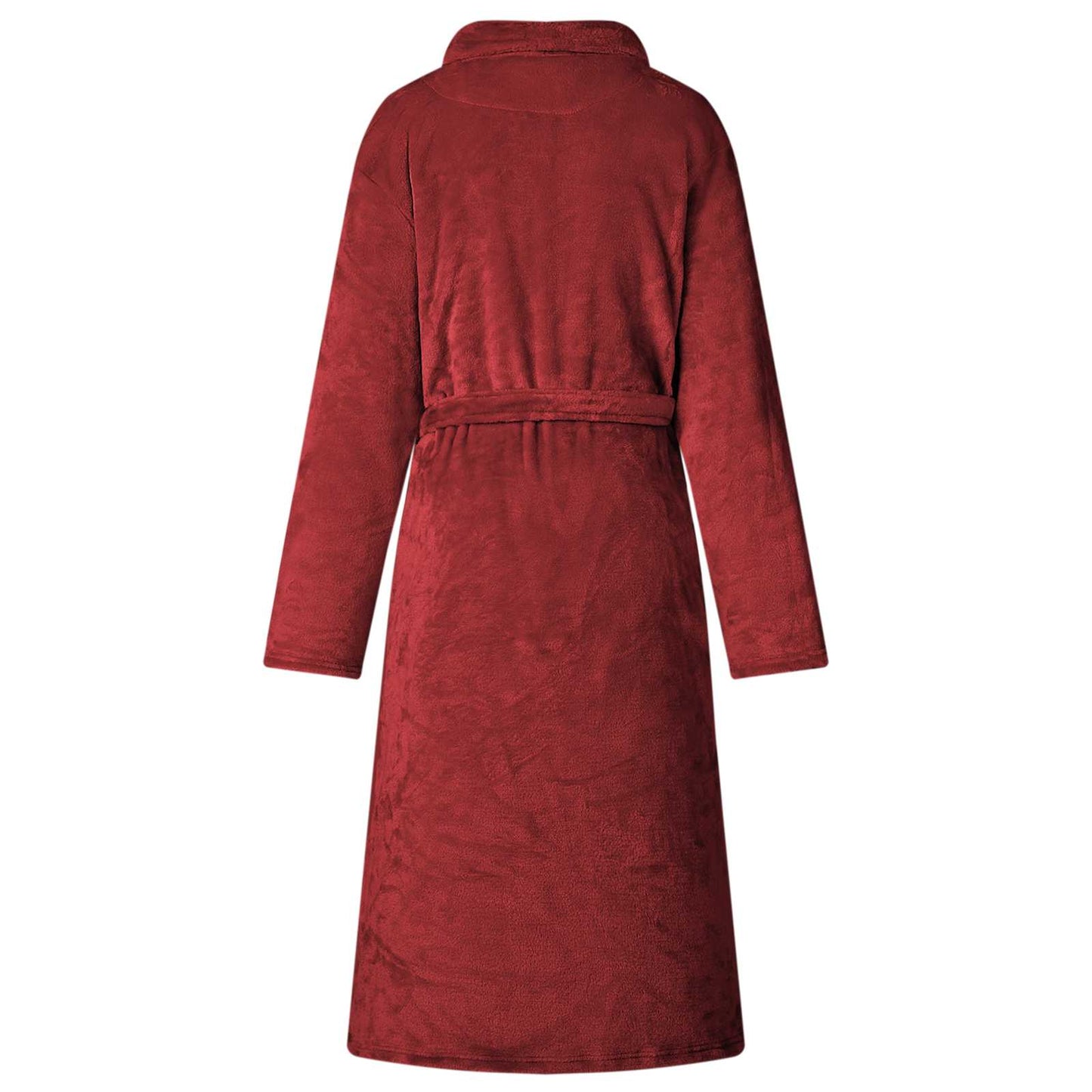 Badjas zonder Kap Bordeaux Rood l Flanel is nu te koop bij PeponiXL, paradijselijk wonen!