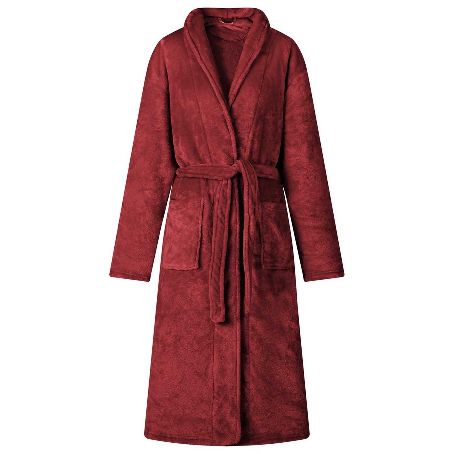 Badjas zonder Kap Bordeaux Rood xxxl Flanel is nu te koop bij PeponiXL, paradijselijk wonen!