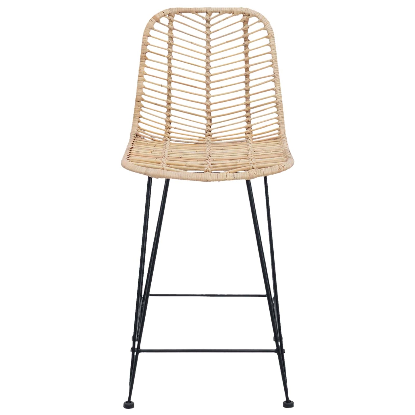 Barkruk 2 pcs Naturel 44,5 x 54,5 x 97,5 cm Riet en IJzer is nu te koop bij PeponiXL, paradijselijk wonen!