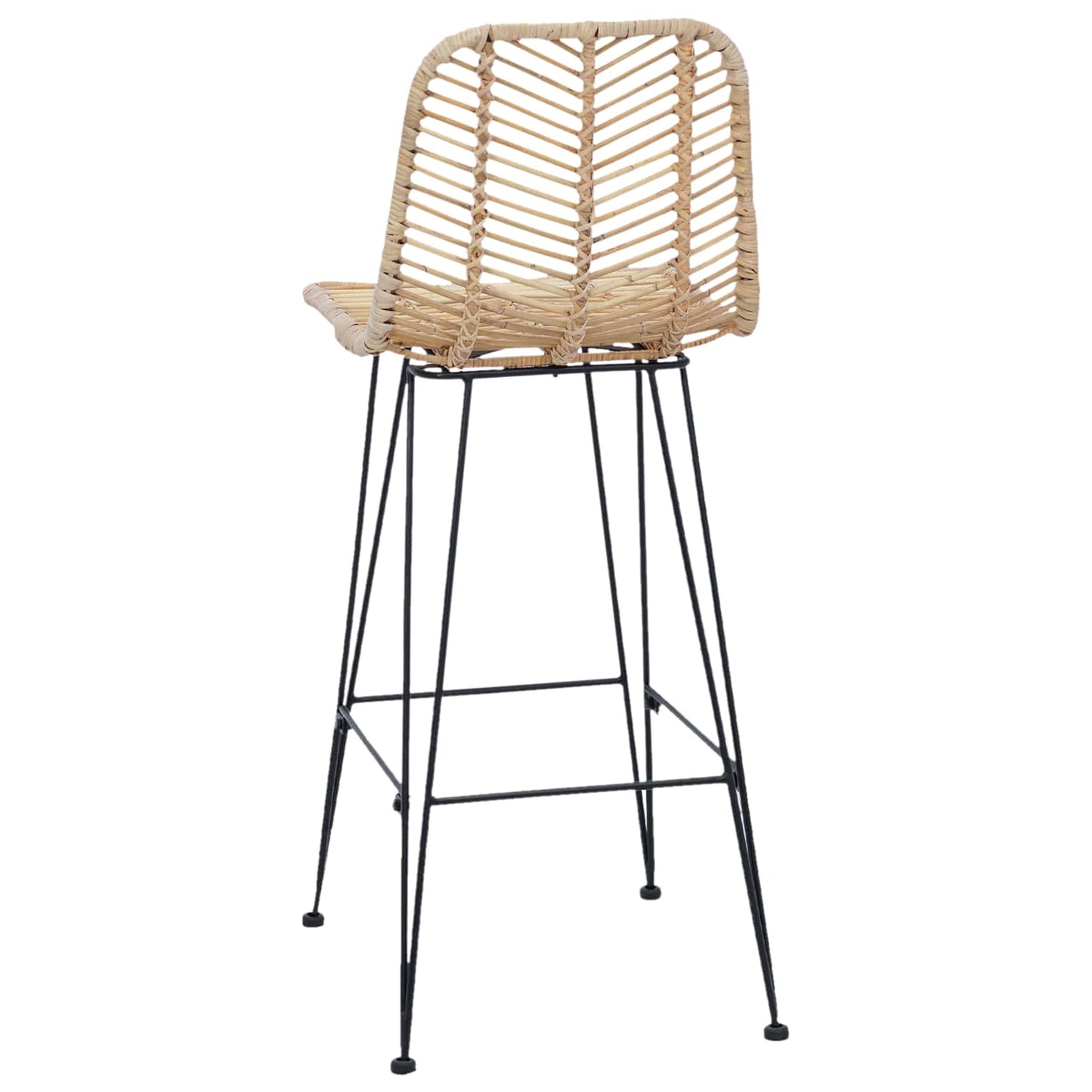 Barkruk 2 pcs Naturel 44,5 x 53 x 111 cm Riet en IJzer is nu te koop bij PeponiXL, paradijselijk wonen!