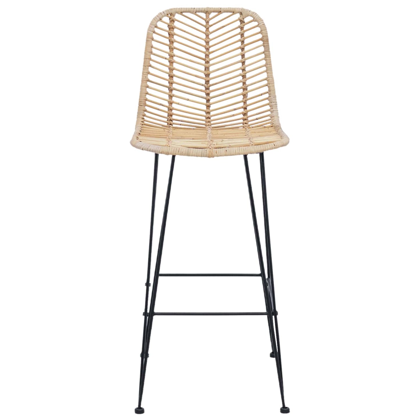 Barkruk 2 pcs Naturel 44,5 x 53 x 111 cm Riet en IJzer is nu te koop bij PeponiXL, paradijselijk wonen!