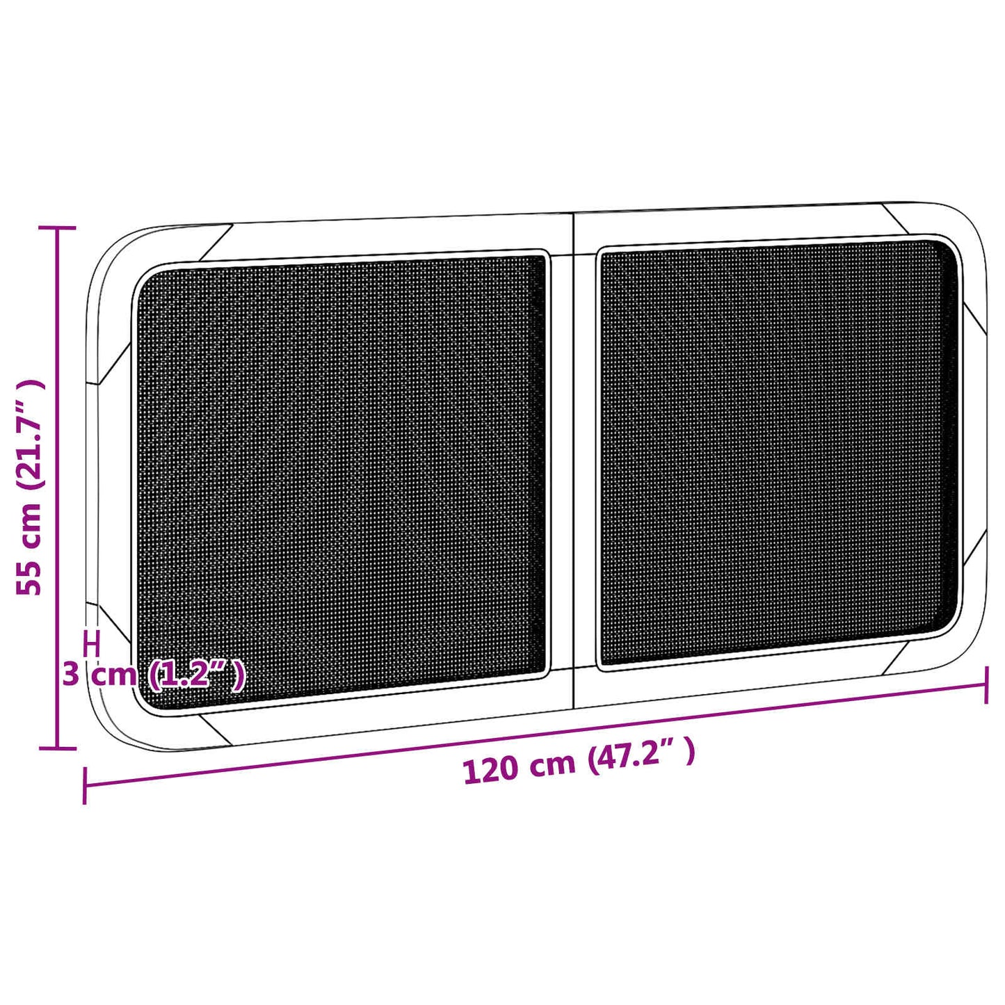 Hoofdbord met hoofdeinde Zwart 120 x 55 x 3 cm Rattan is nu te koop bij PeponiXL, paradijselijk wonen!