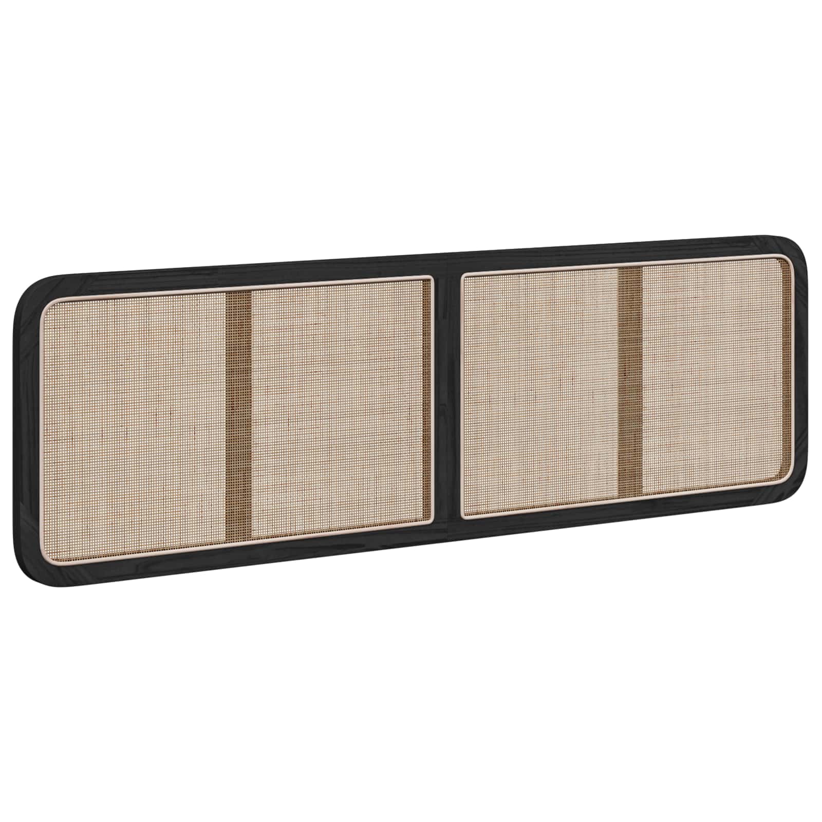 Hoofdbord met hoofdeinde Zwart 180 x 55 x 3 cm Rattan is nu te koop bij PeponiXL, paradijselijk wonen!