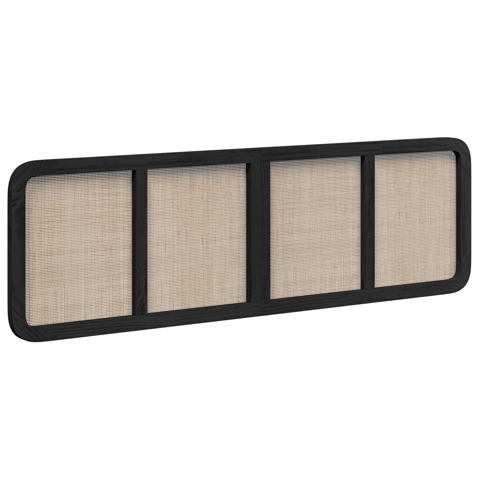 Hoofdbord met hoofdeinde Zwart 180 x 55 x 3 cm Rattan is nu te koop bij PeponiXL, paradijselijk wonen!