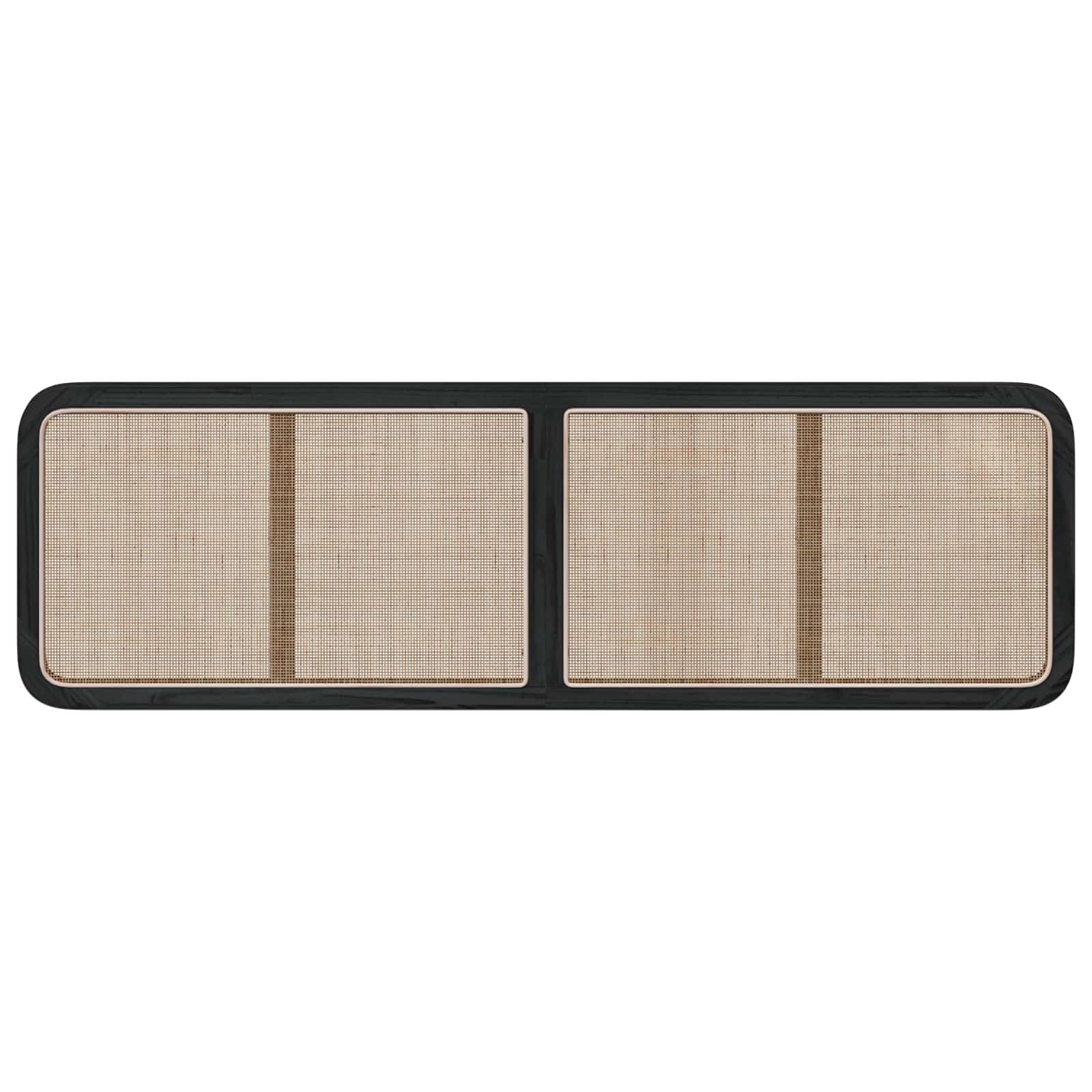Hoofdbord met hoofdeinde Zwart 180 x 55 x 3 cm Rattan is nu te koop bij PeponiXL, paradijselijk wonen!
