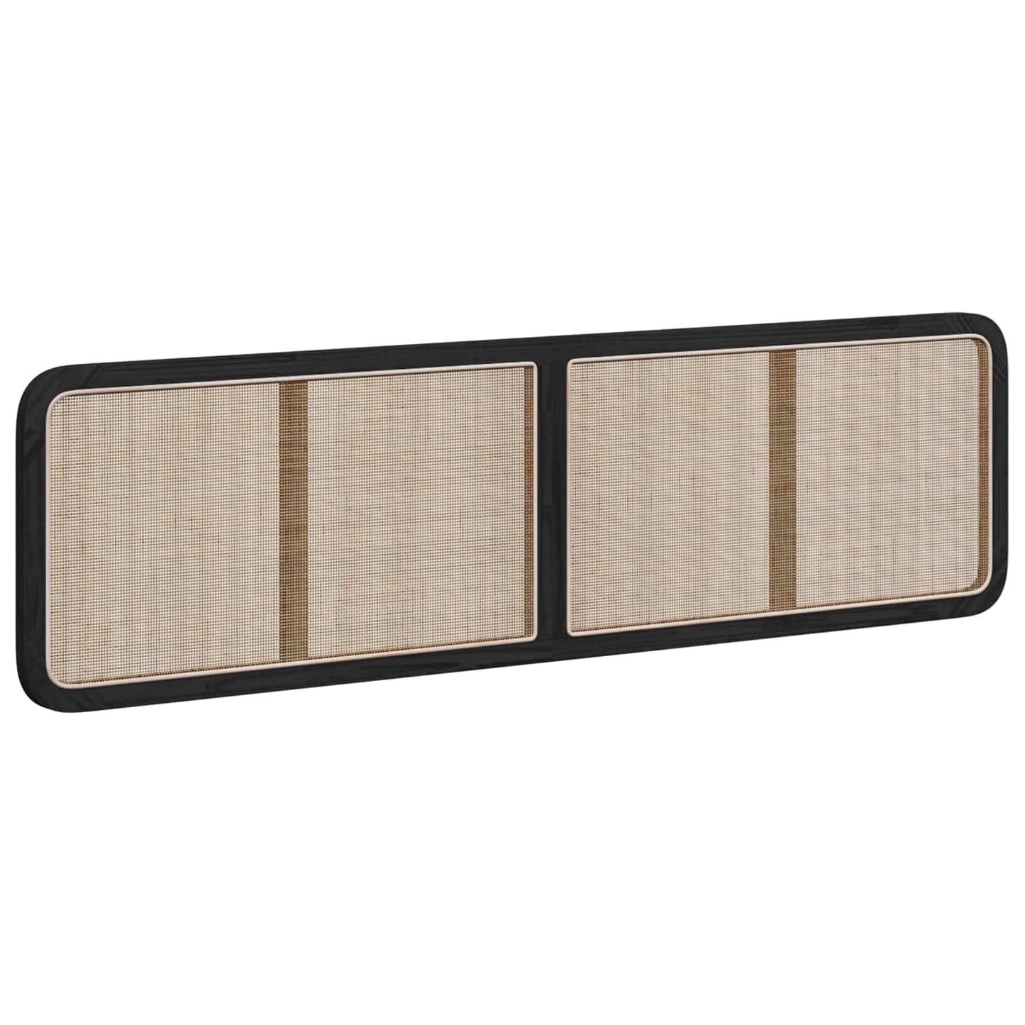 Hoofdbord met hoofdeinde Zwart 200 x 55 x 3 cm Rattan is nu te koop bij PeponiXL, paradijselijk wonen!