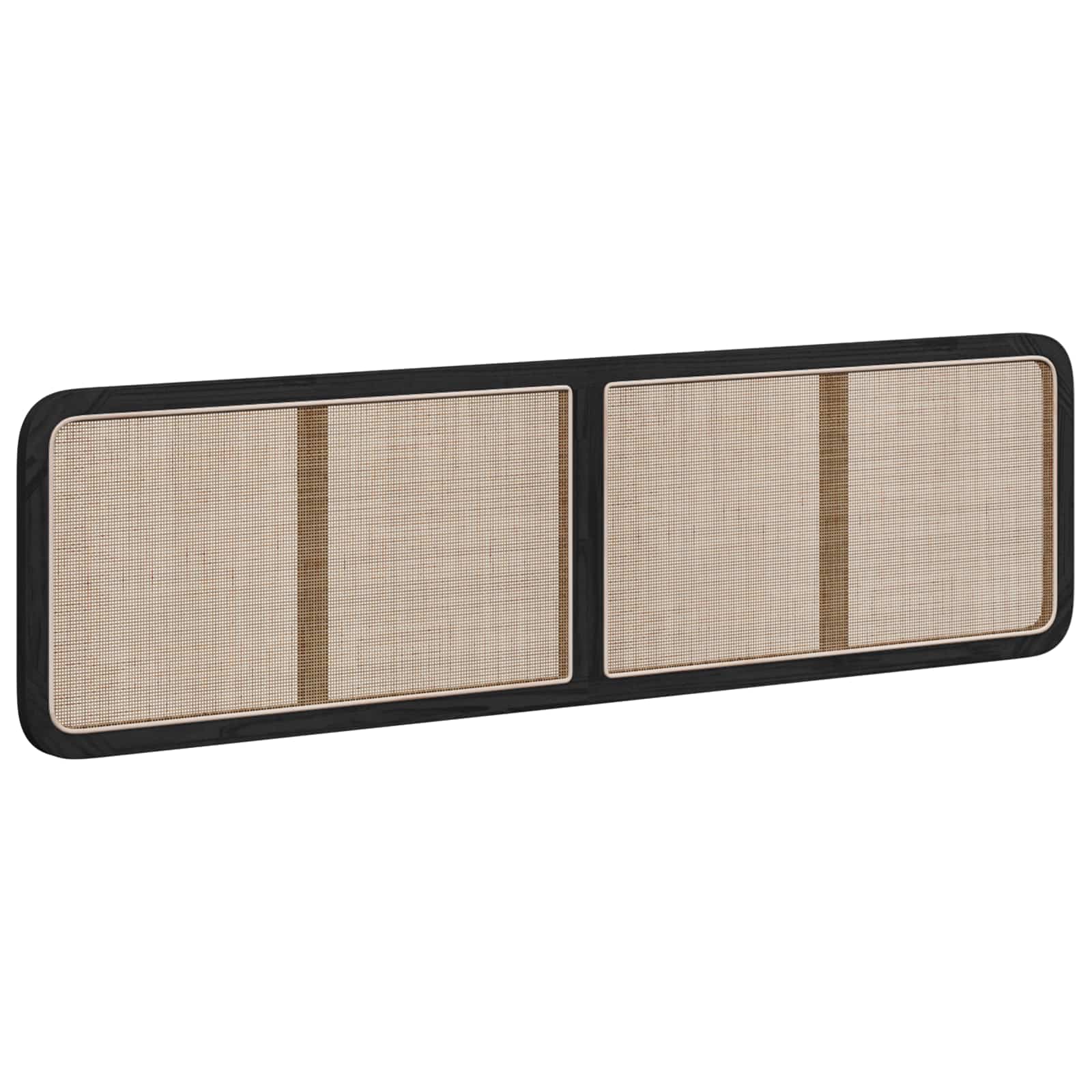 Hoofdbord met hoofdeinde Zwart 200 x 55 x 3 cm Rattan is nu te koop bij PeponiXL, paradijselijk wonen!