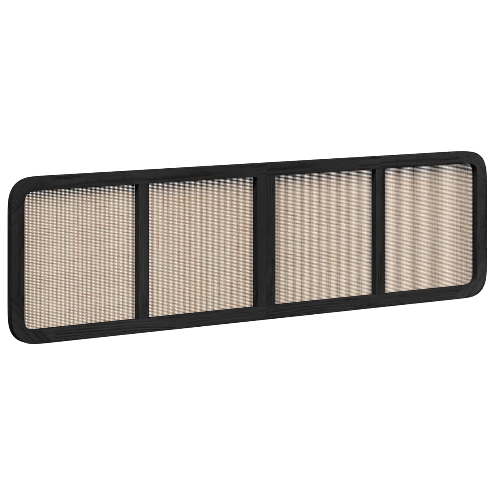 Hoofdbord met hoofdeinde Zwart 200 x 55 x 3 cm Rattan is nu te koop bij PeponiXL, paradijselijk wonen!