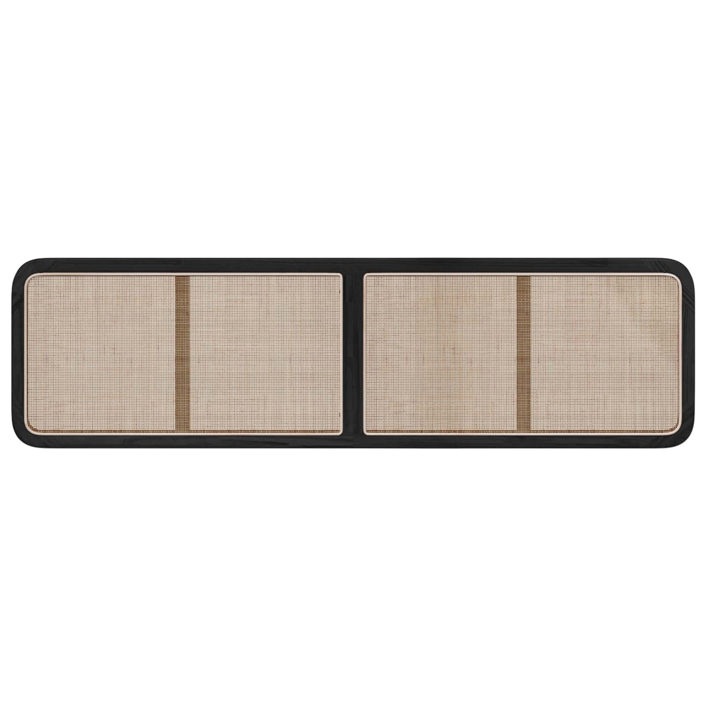 Hoofdbord met hoofdeinde Zwart 200 x 55 x 3 cm Rattan is nu te koop bij PeponiXL, paradijselijk wonen!
