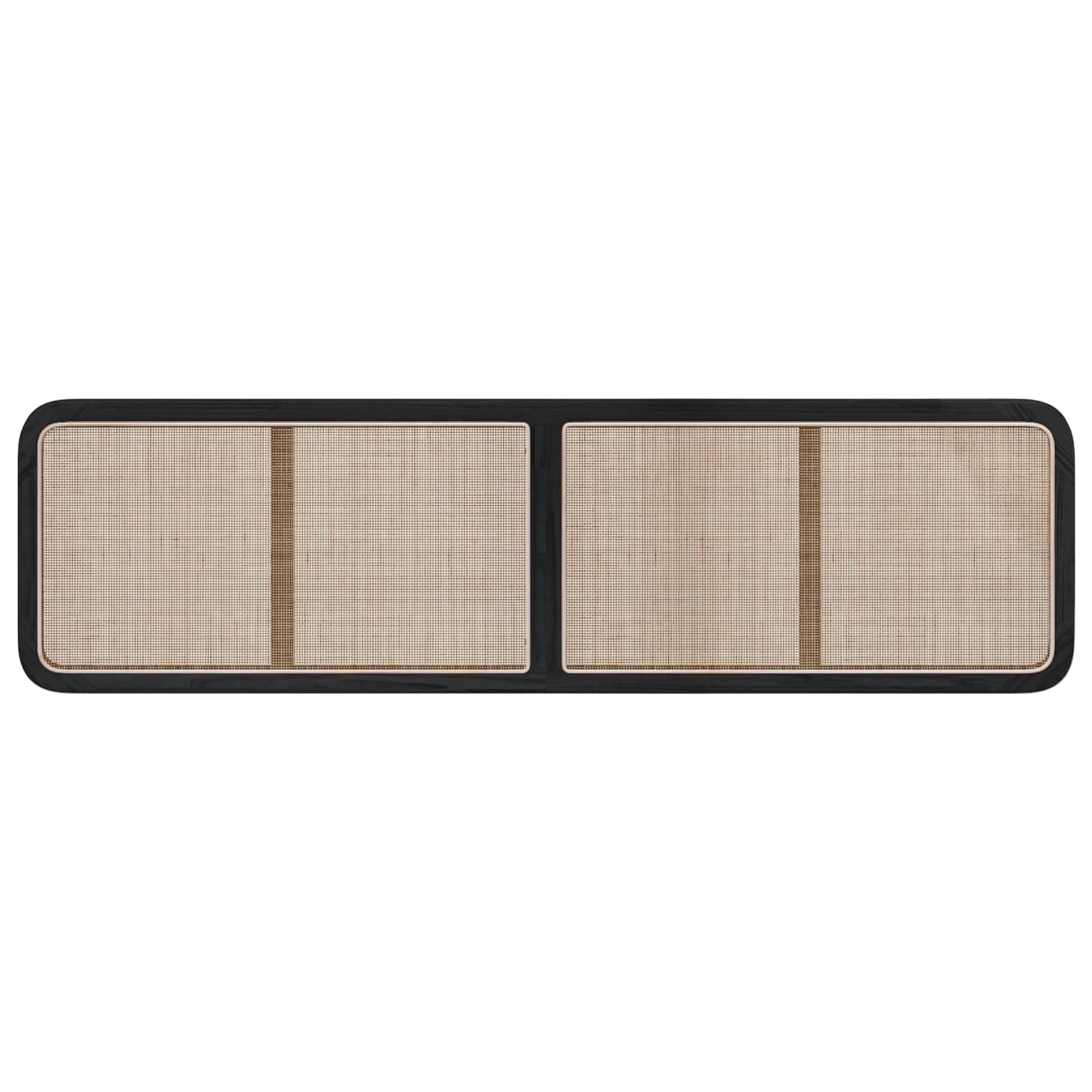Hoofdbord met hoofdeinde Zwart 200 x 55 x 3 cm Rattan is nu te koop bij PeponiXL, paradijselijk wonen!