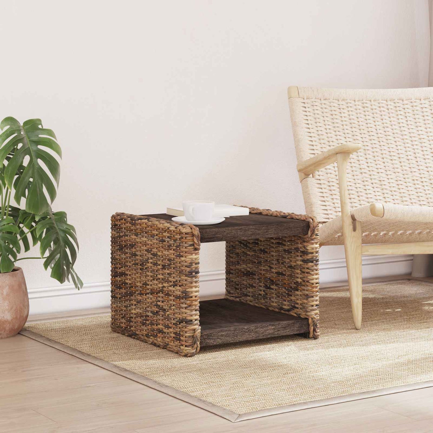 Salontafel Naturel 45 x 45 x 45 cm Massief Mahoniehout is nu te koop bij PeponiXL, paradijselijk wonen!