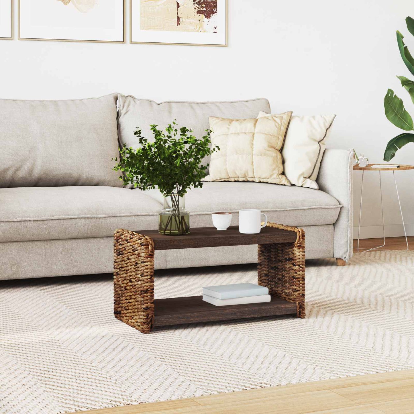 Salontafel Naturel 70 x 35 x 35 cm Massief Mahoniehout is nu te koop bij PeponiXL, paradijselijk wonen!