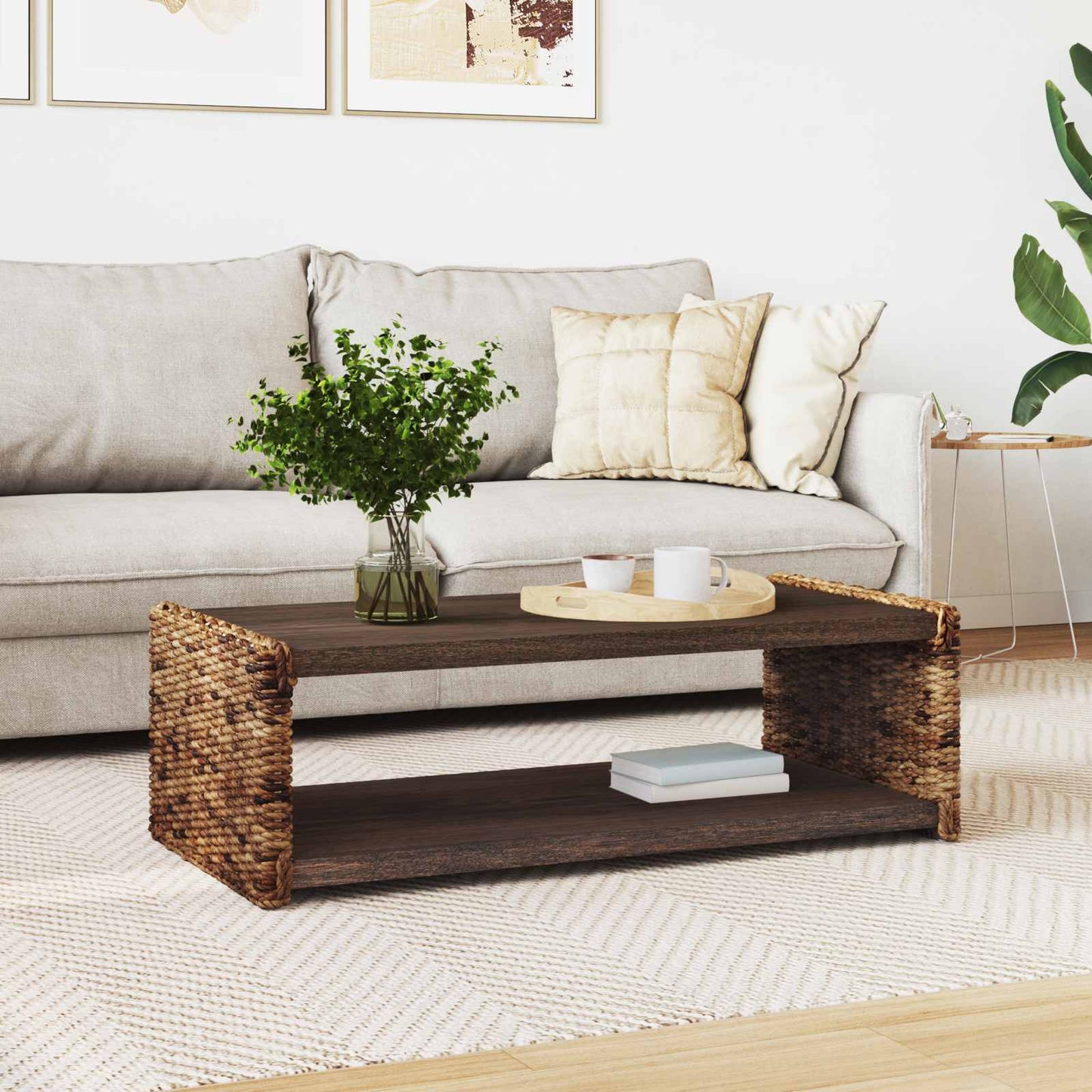 Salontafel Naturel 110 x 55 x 35 cm Massief Mahoniehout is nu te koop bij PeponiXL, paradijselijk wonen!