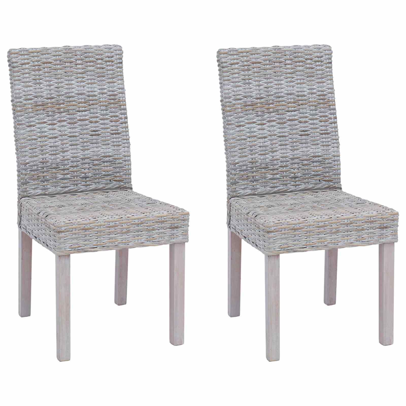 Eetkamerstoel 2 pcs Wit gewassen 45 x 54 x 93 cm is nu te koop bij PeponiXL, paradijselijk wonen!
