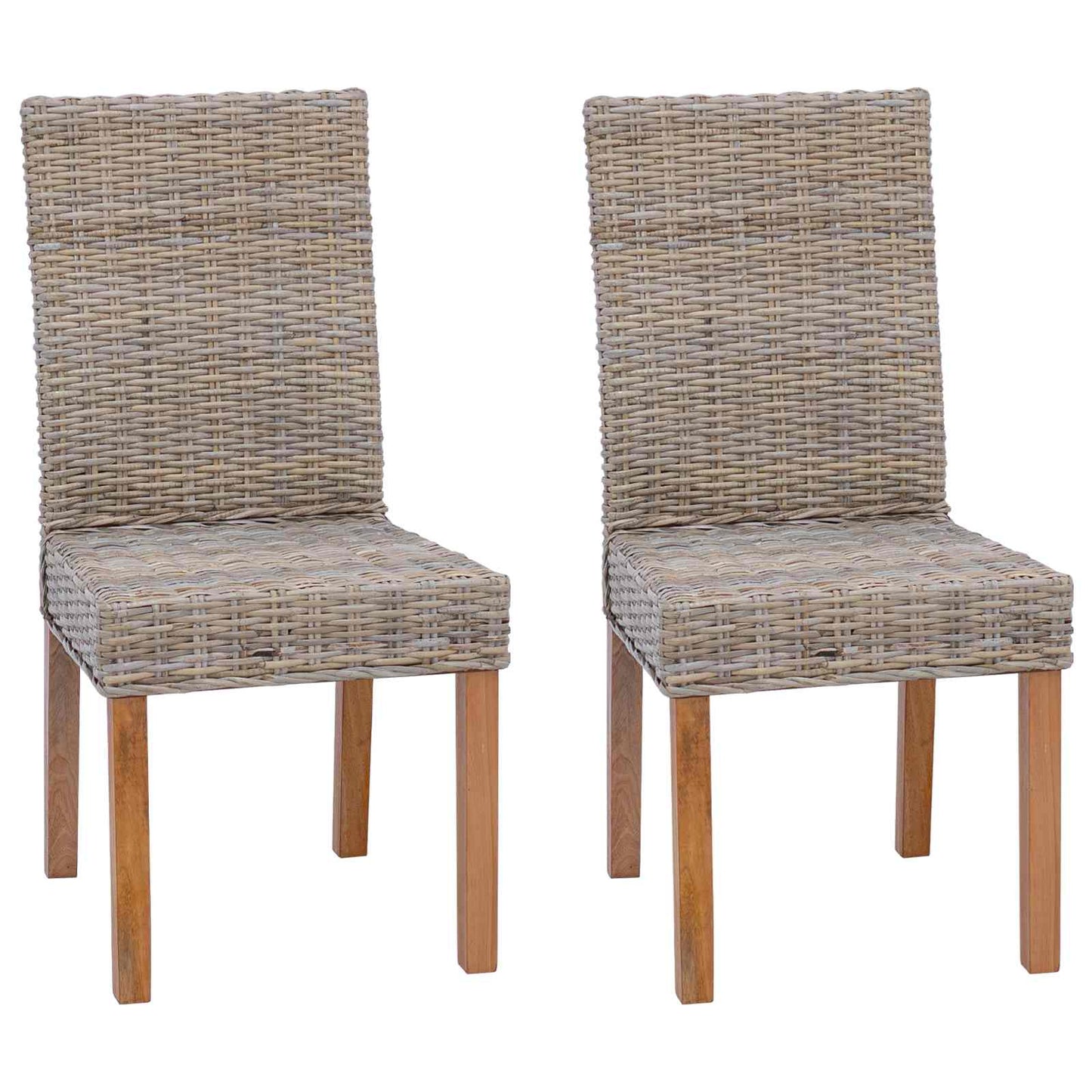 Eetkamerstoel 2 pcs Kubu grijs 45 x 54 x 93 cm is nu te koop bij PeponiXL, paradijselijk wonen!