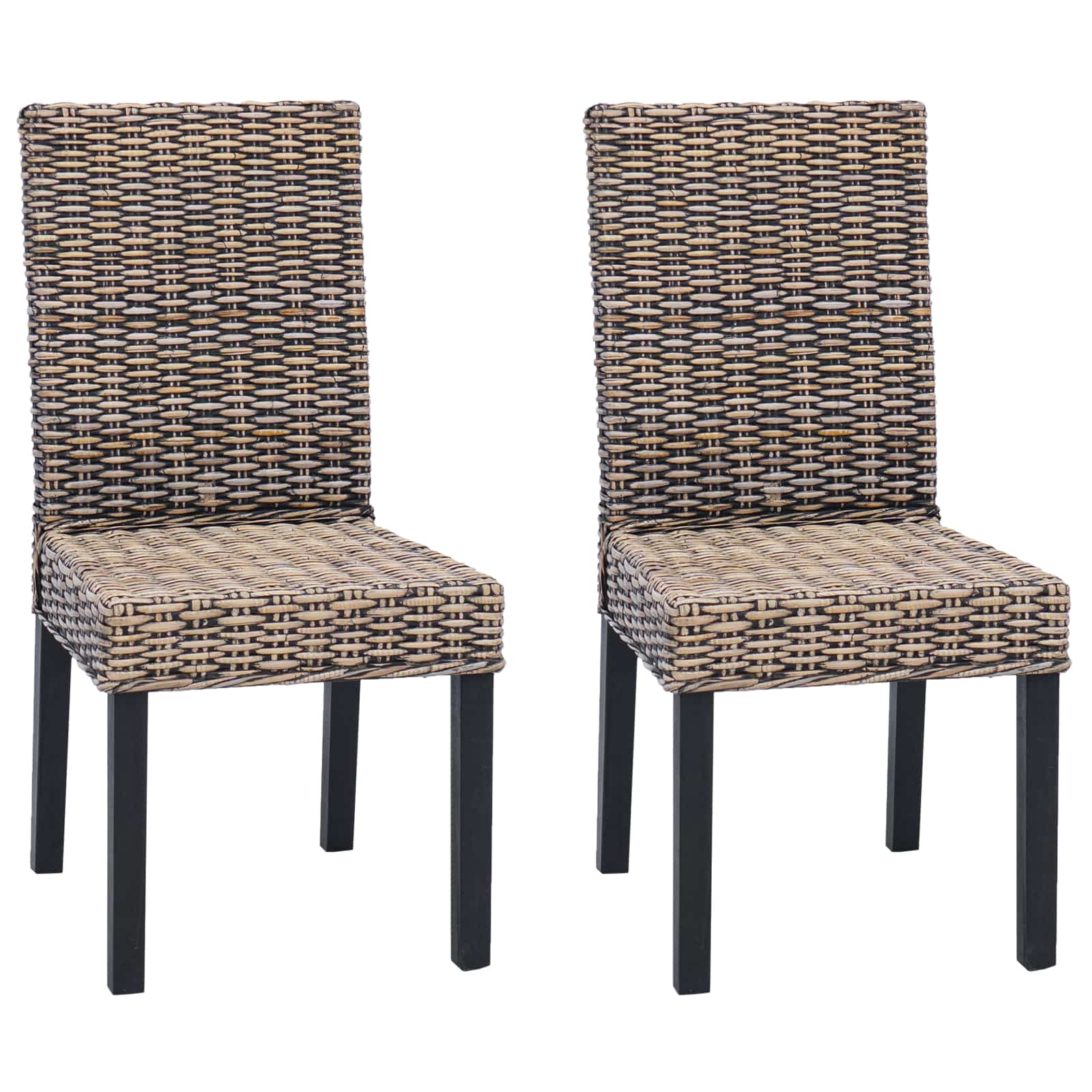 Eetkamerstoel 2 pcs Zwart gewassen 45 x 54 x 93 cm is nu te koop bij PeponiXL, paradijselijk wonen!