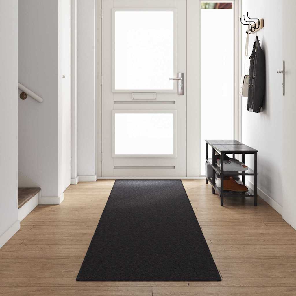 Tapijt Loper Antraciet 80 x 500 cm 100% Polypropyleen is nu te koop bij PeponiXL, paradijselijk wonen!