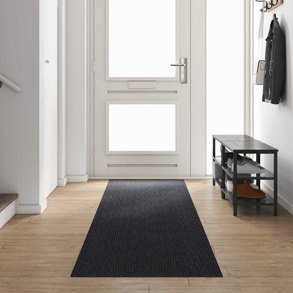 Tapijt Loper Antraciet 80 x 400 cm Stof is nu te koop bij PeponiXL, paradijselijk wonen!