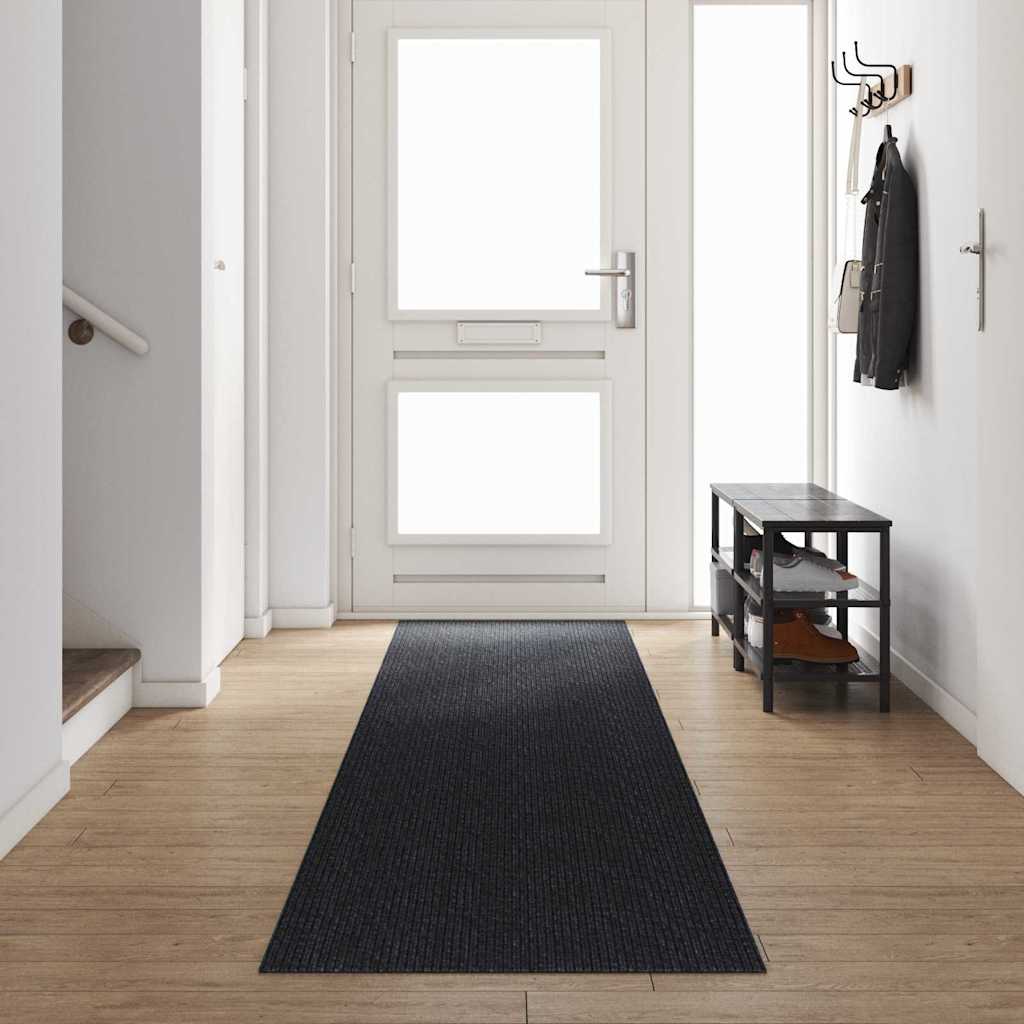 Tapijt Loper Antraciet 80 x 500 cm Stof is nu te koop bij PeponiXL, paradijselijk wonen!