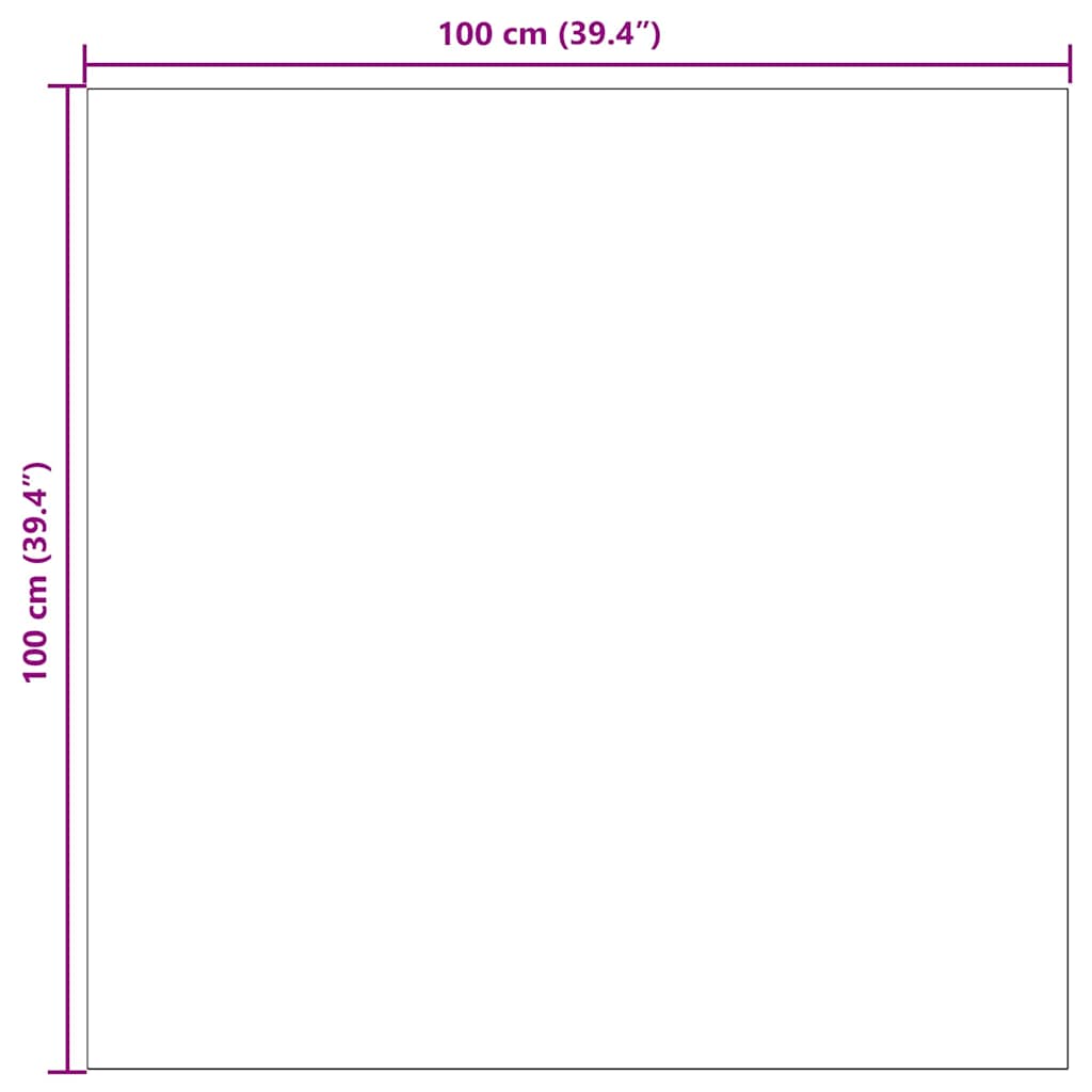Tapijt Loper Lichtgrijs 100 x 100 cm Stof is nu te koop bij PeponiXL, paradijselijk wonen!