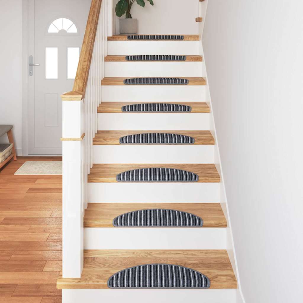 Zelfklevende Trapmatten 15 pcs Grijs 56 x 17 x 3 cm is nu te koop bij PeponiXL, paradijselijk wonen!