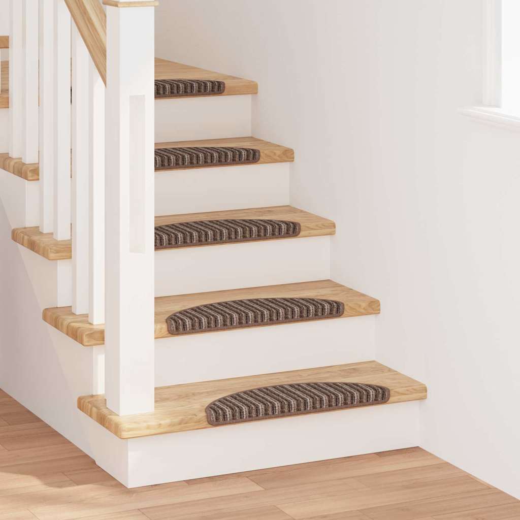 Zelfklevende Trapmatten 15 pcs Bruin 56 x 17 x 3 cm is nu te koop bij PeponiXL, paradijselijk wonen!