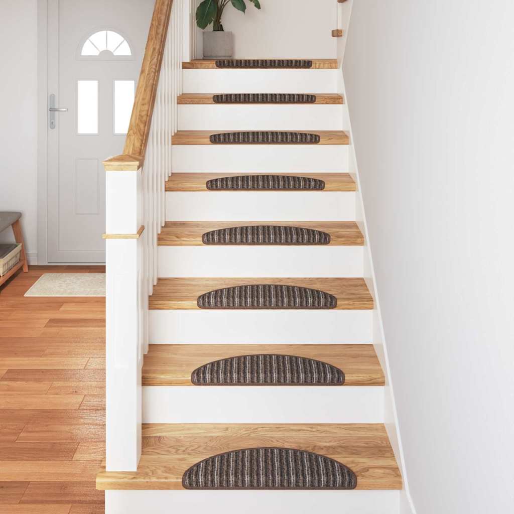 Zelfklevende Trapmatten 15 pcs Bruin 56 x 17 x 3 cm is nu te koop bij PeponiXL, paradijselijk wonen!