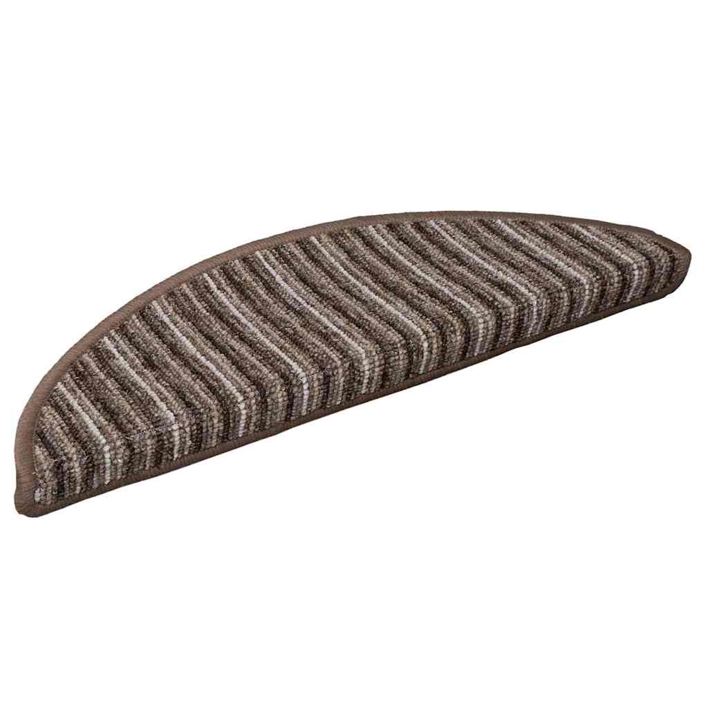 Zelfklevende Trapmatten 15 pcs Bruin 56 x 17 x 3 cm is nu te koop bij PeponiXL, paradijselijk wonen!