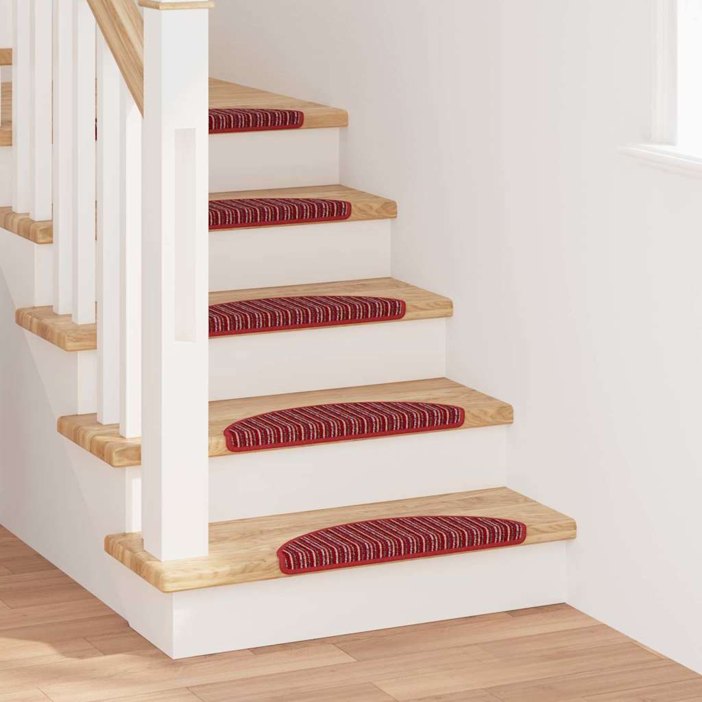 Zelfklevende Trapmatten 15 pcs Rood 56 x 17 x 3 cm is nu te koop bij PeponiXL, paradijselijk wonen!