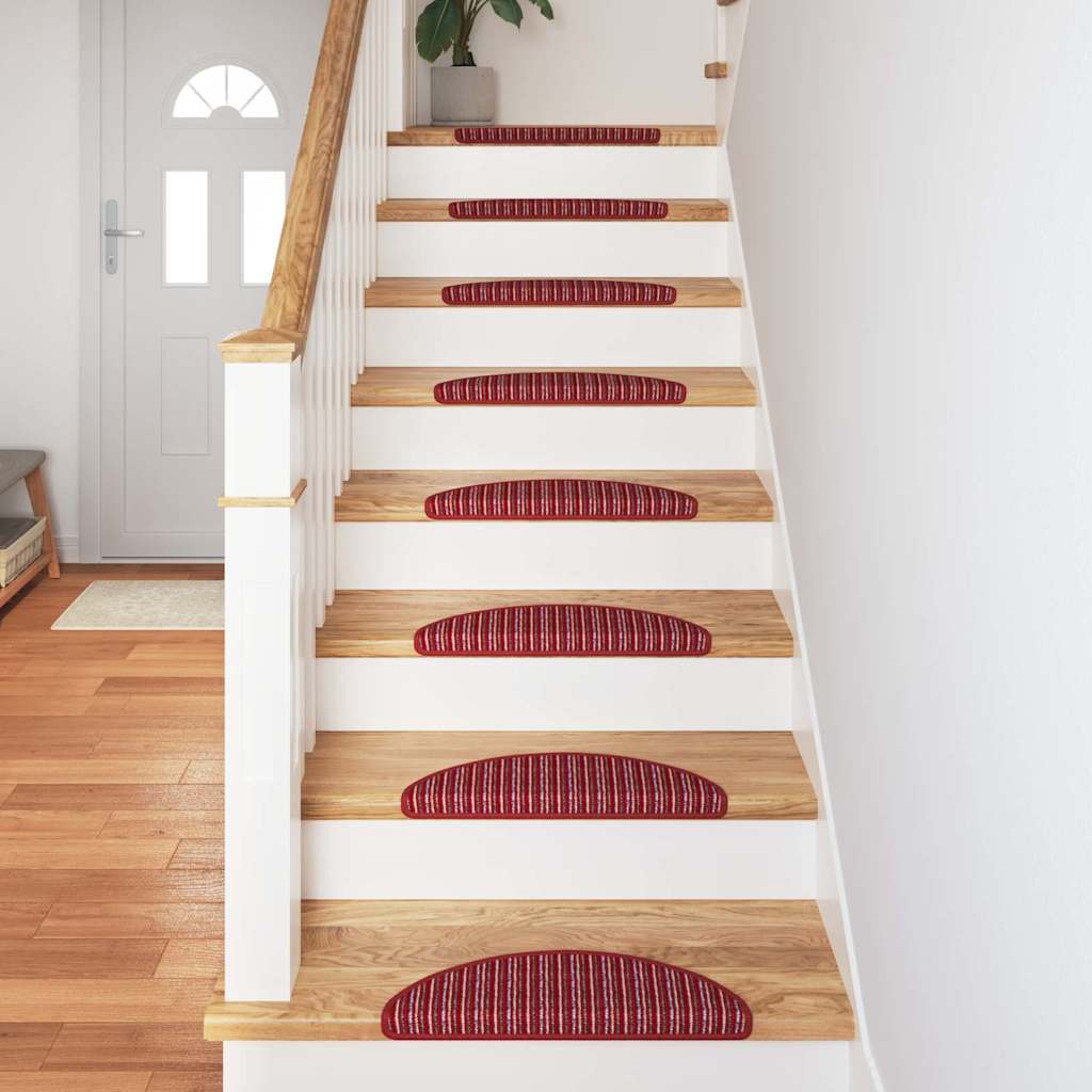 Zelfklevende Trapmatten 15 pcs Rood 56 x 17 x 3 cm is nu te koop bij PeponiXL, paradijselijk wonen!