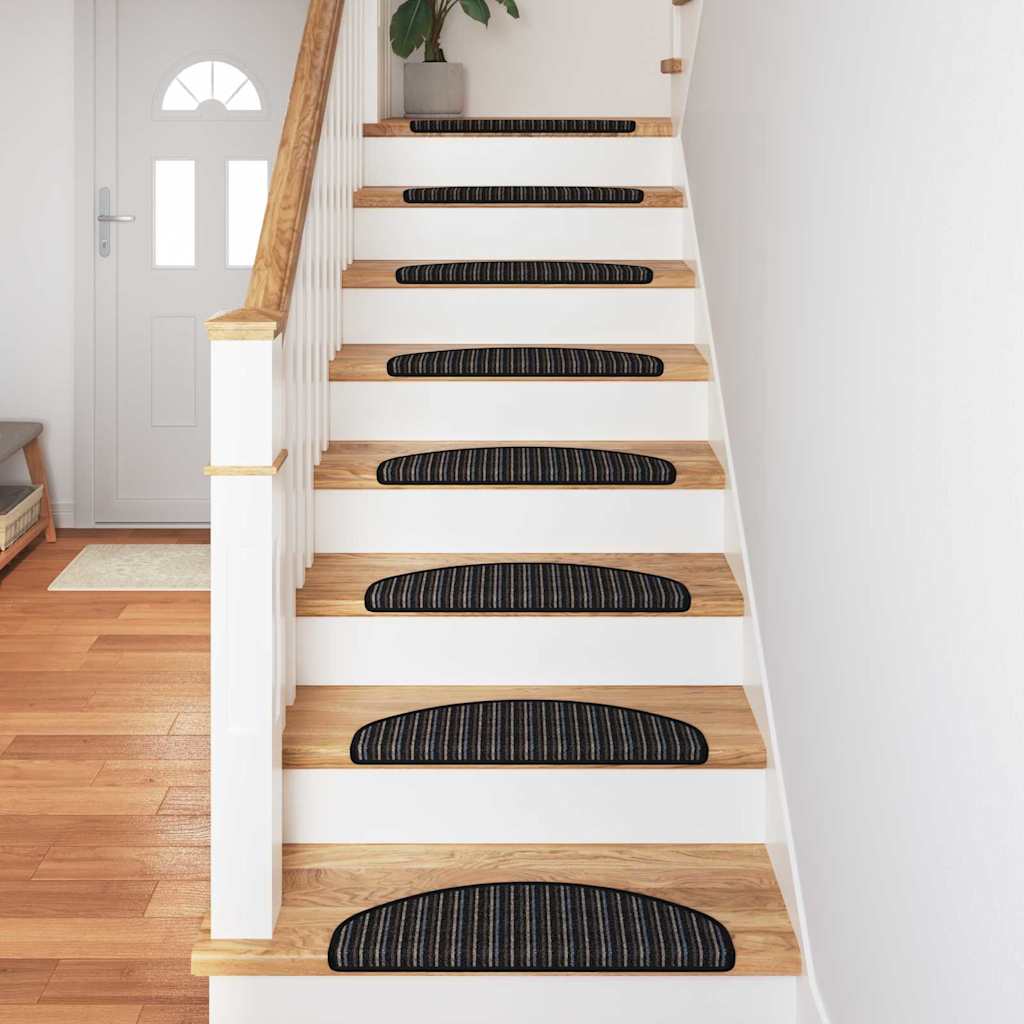 Zelfklevende Trapmatten 15 pcs Antraciet 65 x 21 x 4 cm is nu te koop bij PeponiXL, paradijselijk wonen!