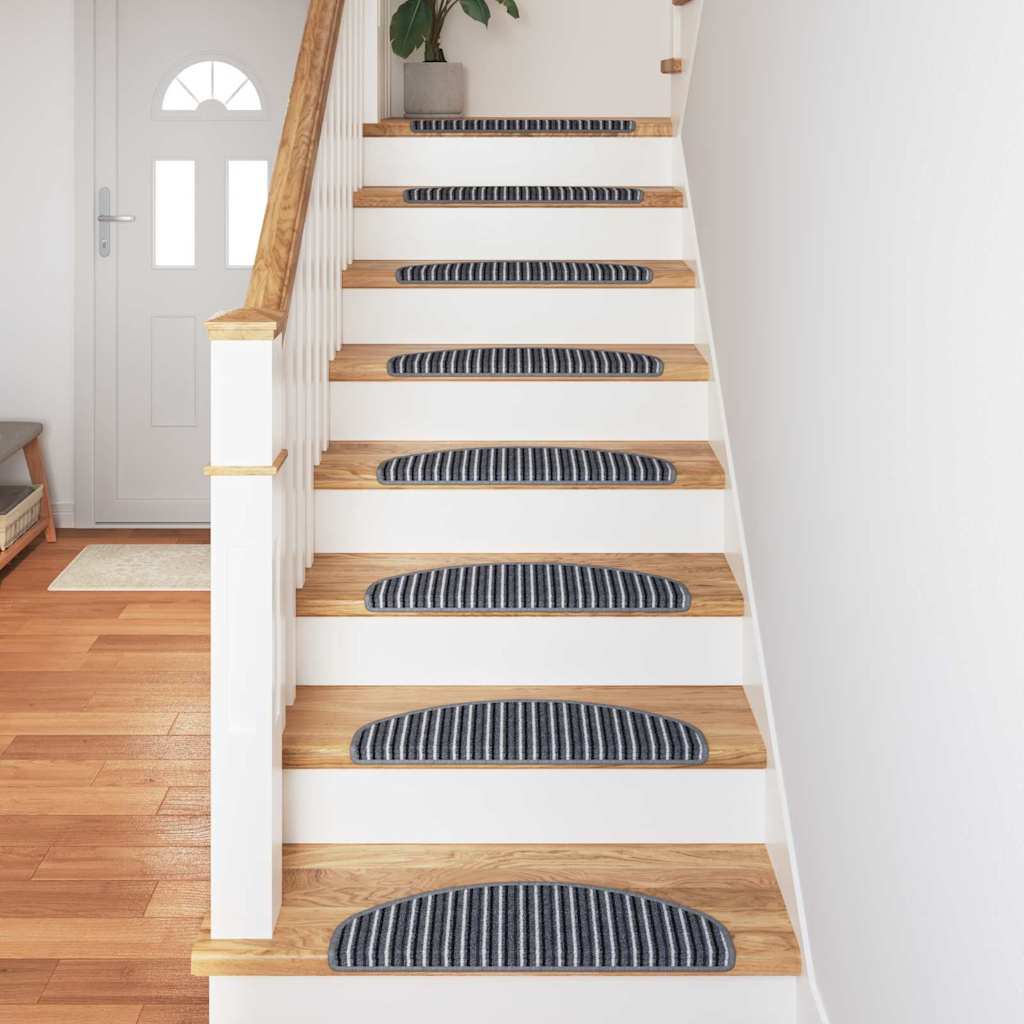Zelfklevende Trapmatten 15 pcs Grijs 65 x 21 x 4 cm is nu te koop bij PeponiXL, paradijselijk wonen!