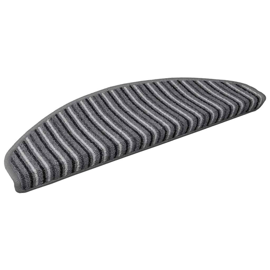 Zelfklevende Trapmatten 15 pcs Grijs 65 x 21 x 4 cm is nu te koop bij PeponiXL, paradijselijk wonen!