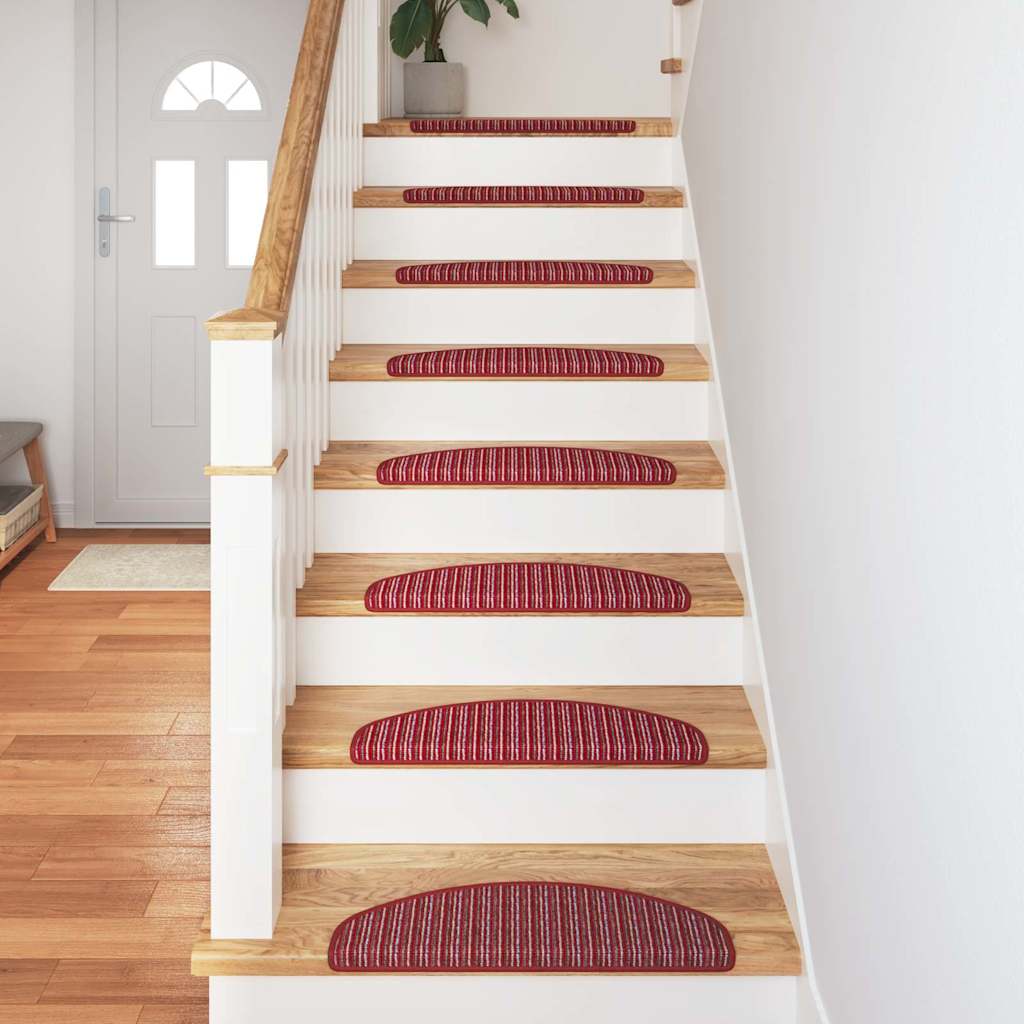 Zelfklevende Trapmatten 15 pcs Rood 65 x 21 x 4 cm is nu te koop bij PeponiXL, paradijselijk wonen!