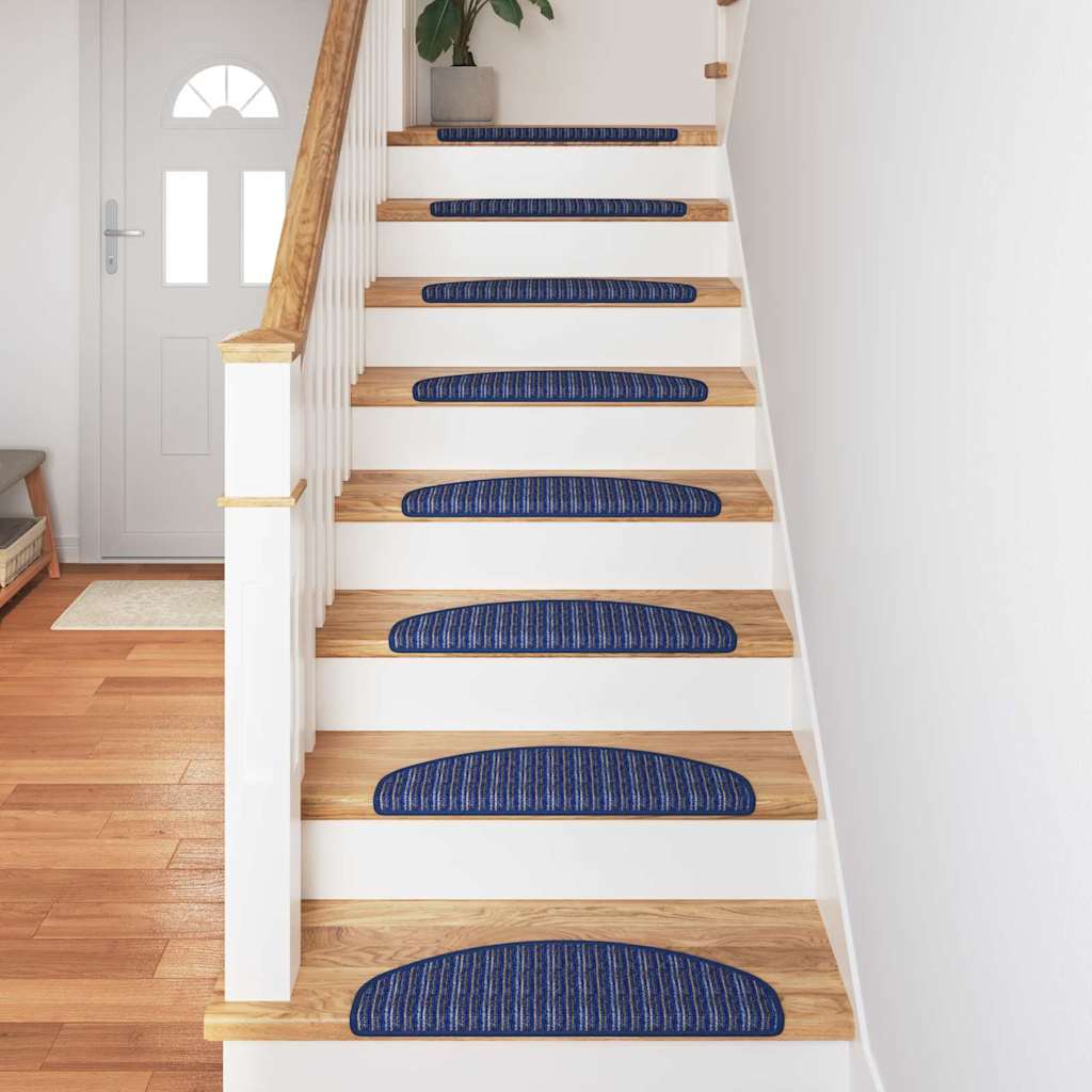Zelfklevende Trapmatten 15 pcs Blauw 65 x 21 x 4 cm is nu te koop bij PeponiXL, paradijselijk wonen!