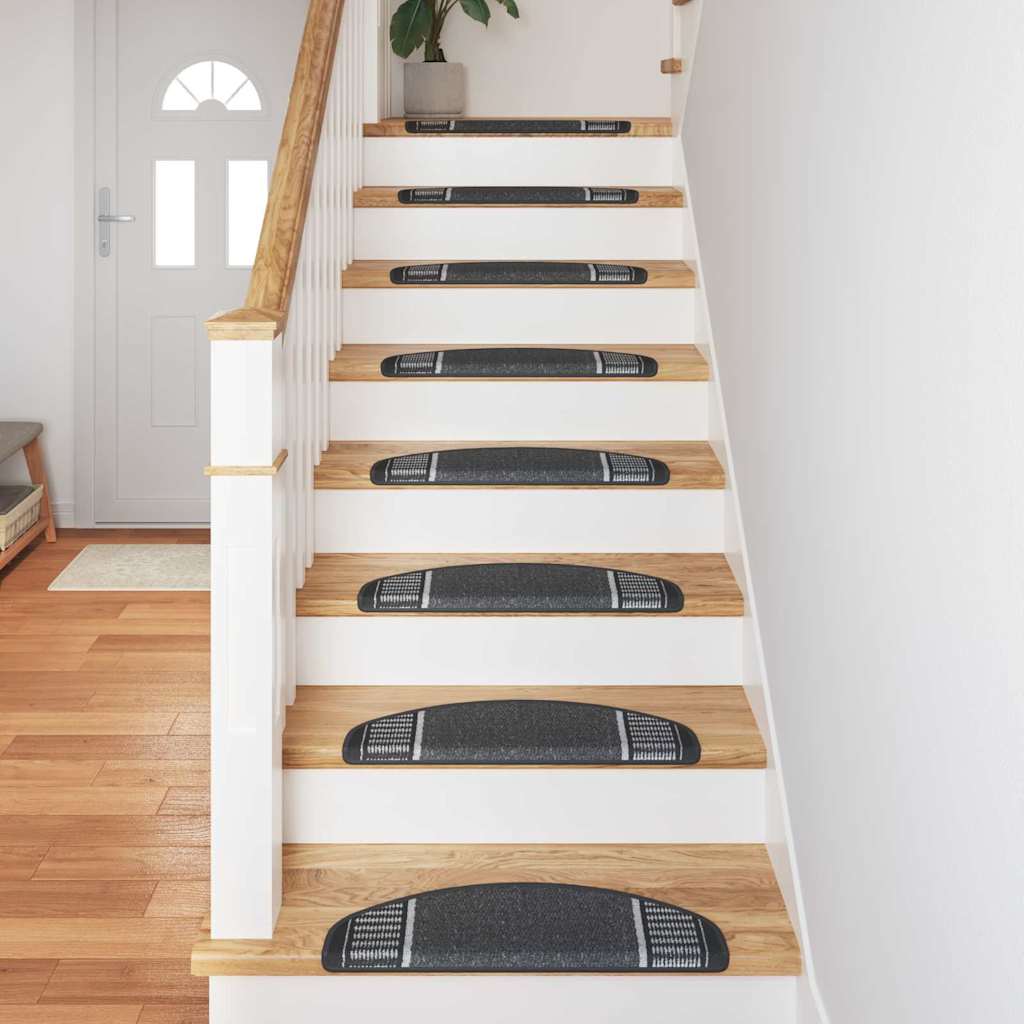 Zelfklevende Trapmatten 15 pcs Antraciet 65 x 21 x 4 cm is nu te koop bij PeponiXL, paradijselijk wonen!
