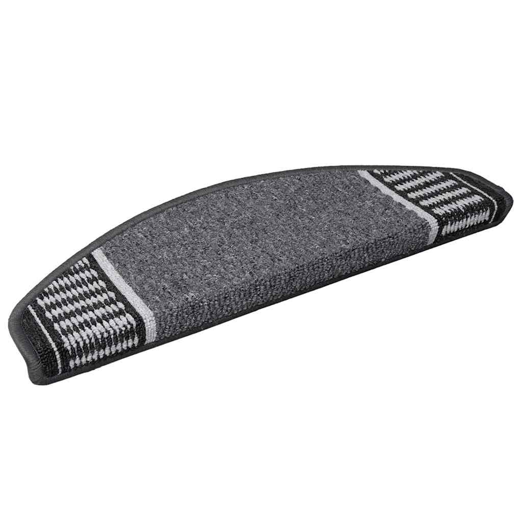 Zelfklevende Trapmatten 15 pcs Antraciet 65 x 21 x 4 cm is nu te koop bij PeponiXL, paradijselijk wonen!