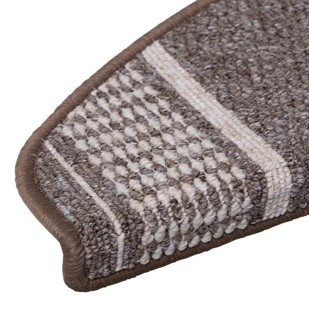Zelfklevende Trapmatten Halfrond 15 pcs Bruin 65 x 21 x 4 cm is nu te koop bij PeponiXL, paradijselijk wonen!