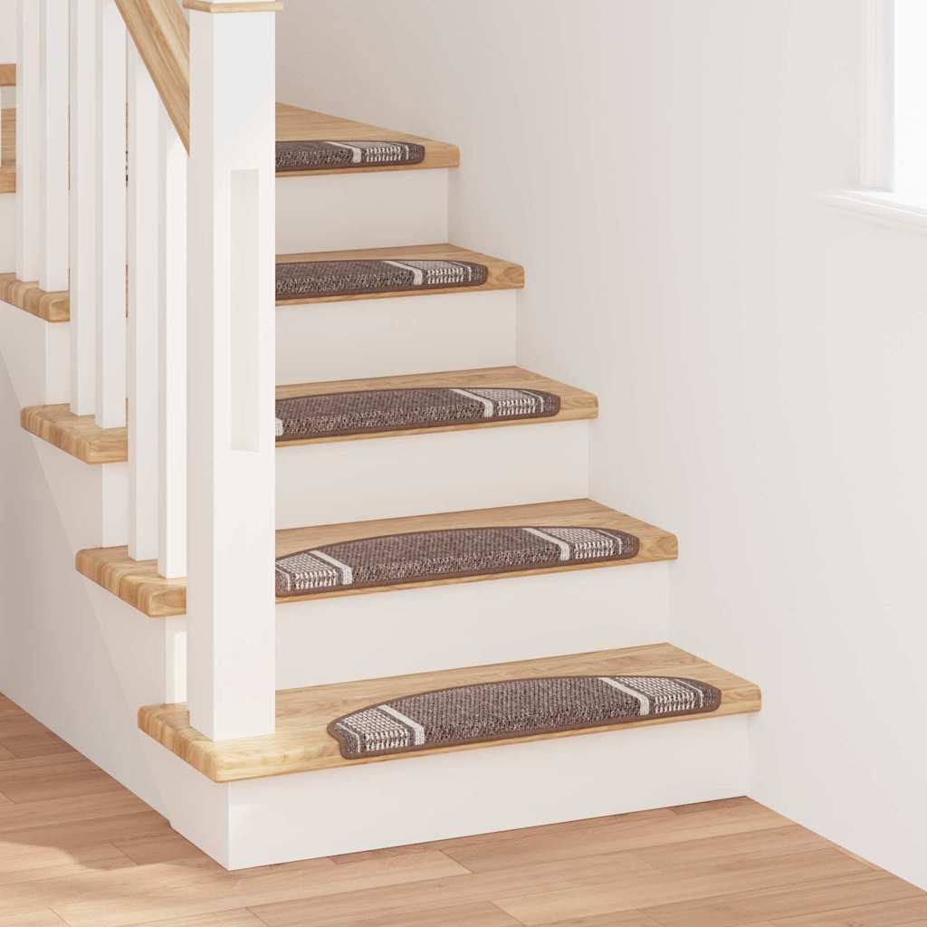 Zelfklevende Trapmatten Halfrond 15 pcs Bruin 65 x 21 x 4 cm is nu te koop bij PeponiXL, paradijselijk wonen!